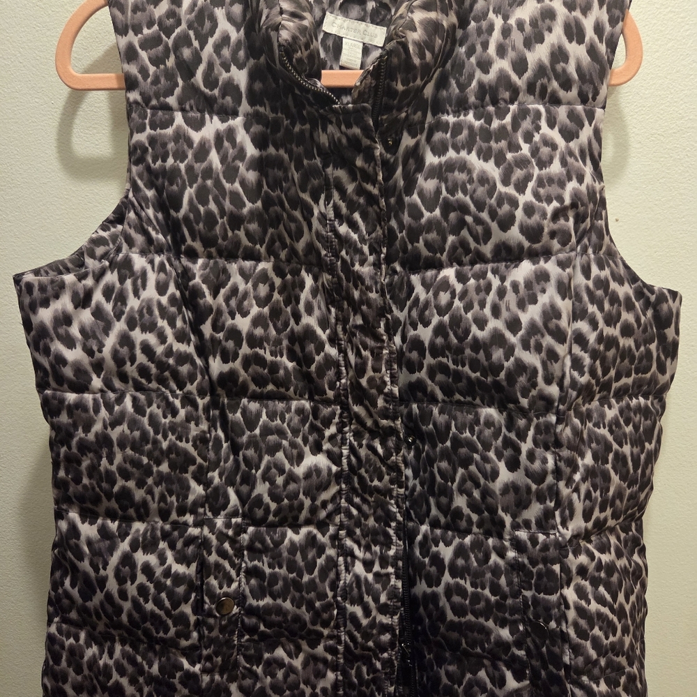 Charter Club Animal Print Vest